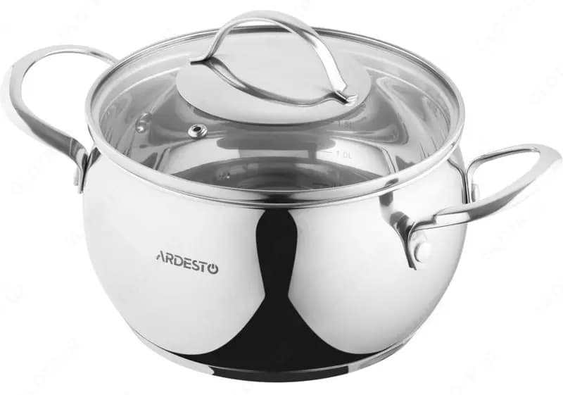Кастрюля со стеклянной крышкой Ardesto Gemini Liguria, 5л, нержавеющая сталь — 3