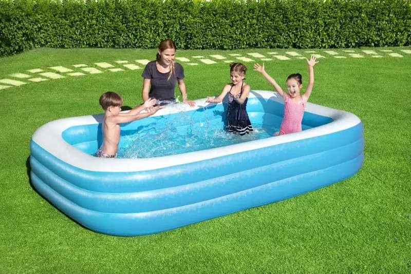 Детский надувной бассейн (прямоугольный) ”Intex” 210 х 150 х 46 см (Арт. - YT-010 ) Белый/голубой — 4
