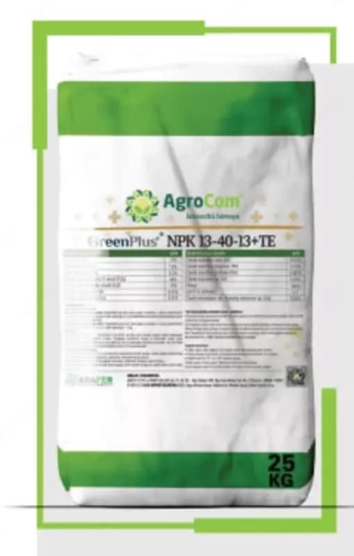 Органо-минеральное удобрение ”Agro Com” GREEN PLUS Npk 20-20-20+TE (25 кг) — 1