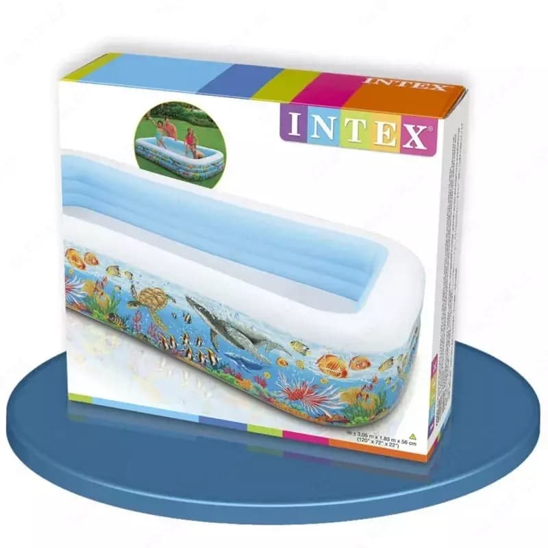Бассейн надувной (прямоугольный) ”INTEX” Морская жизнь, 305х183х56 см (Арт.- 58485) — 4