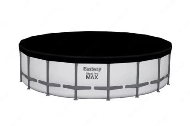 Сборный бассейн (круглый) с аксессуарами ”Bestway” Steel Pro МАX 561FJ, каркасный, d 549 х 132 см (Серый/белый) — 3