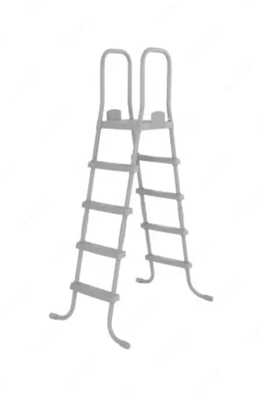 Сборный бассейн (круглый) с аксессуарами ”Bestway” Steel Pro МАX 561FJ, каркасный, d 549 х 132 см (Серый/белый) — 5
