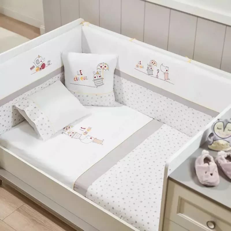 Комплект постельного белья и бортики Almila "Mia" 160 х 220 см (Турция) Цветной — 3