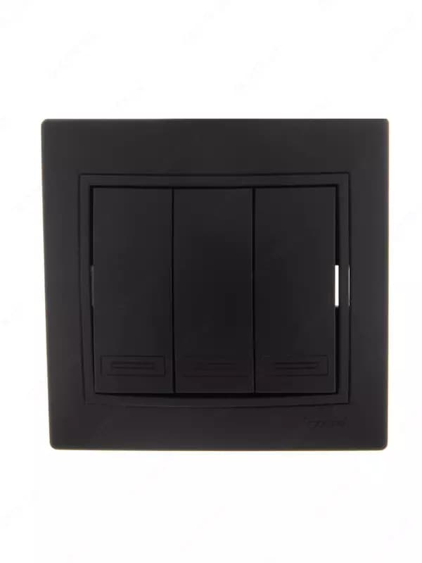 TRIO (3 выключателя) — Black / Mebel / Choco / Matte Grafit — 3