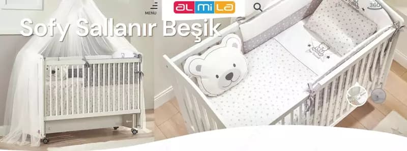 Комплект постельного белья и бортики Almila "Sofy Pink" 60 х 120 см (Турция) Розовый/белый — 4