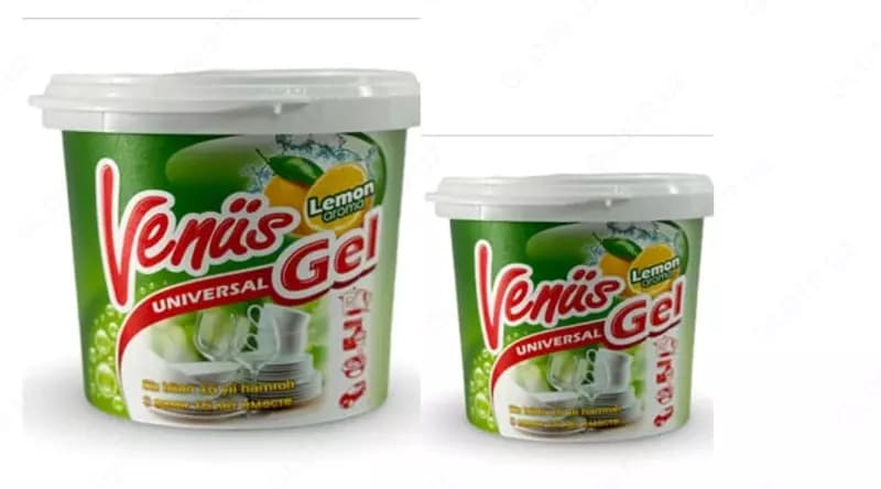 Гель для посуды ”Venüs” Universal, аромат лимон, 450/1000 г (пластиковое ведро с ручкой) — 1