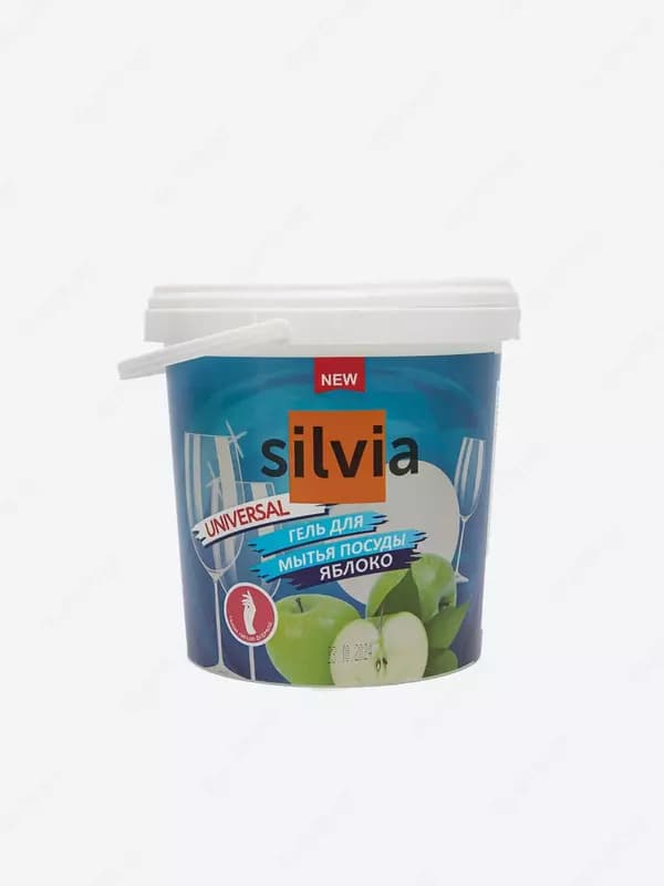 Гель для посуды ”Silvia” Universal, аромат яблоко, 450/1000 гр. (пластиковое ведро с ручкой) — 2