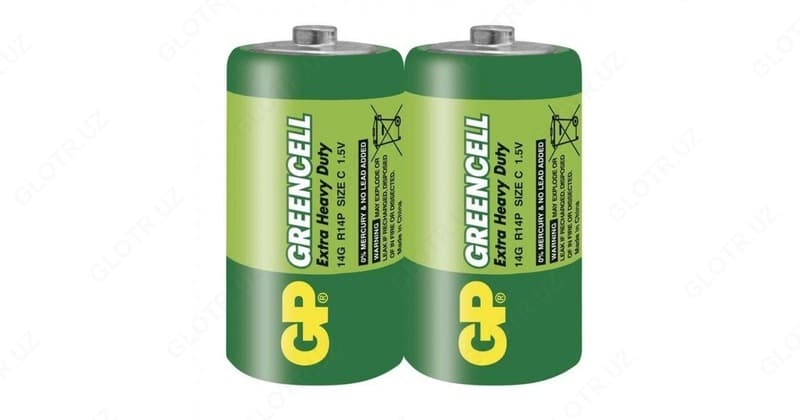 Батарейка GP GREENCELL 1.5V (R14) 2*Целлофан — 1