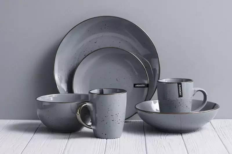 Чашка Ardesto Bagheria 360 мл, Grey, керамика (12 шт в коробке) — 3