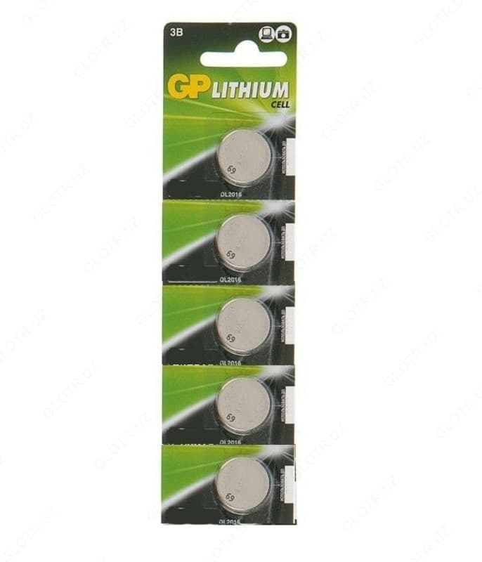 Батарейка GP Lithium Button Cell 3.0V (2016) 5*BL — 1