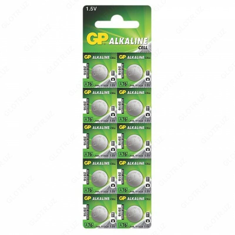 Батарейка GP button cell 1.5V A76F-U10 10*BL — 1