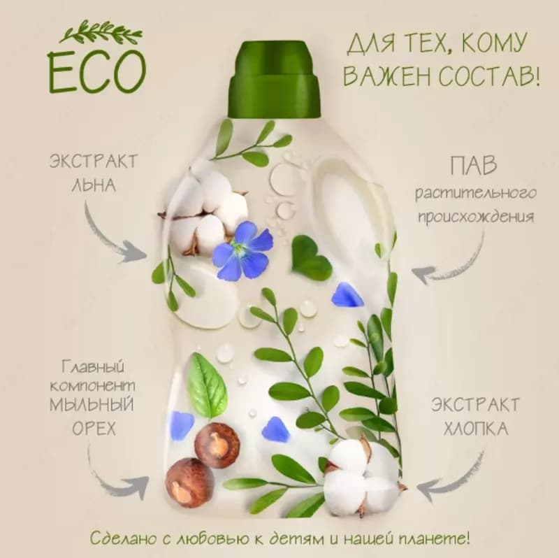☀️🌛 Гипоаллергенное средство для стирки детского белья — 5