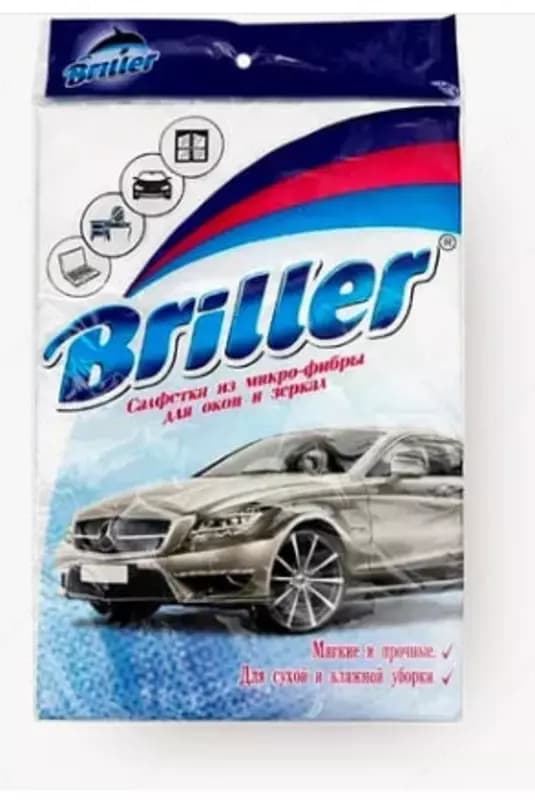 Салфетка ”DELFIN” Briller, 50х35 см 1 шт., уп. ПЭТ (Белая) — 1