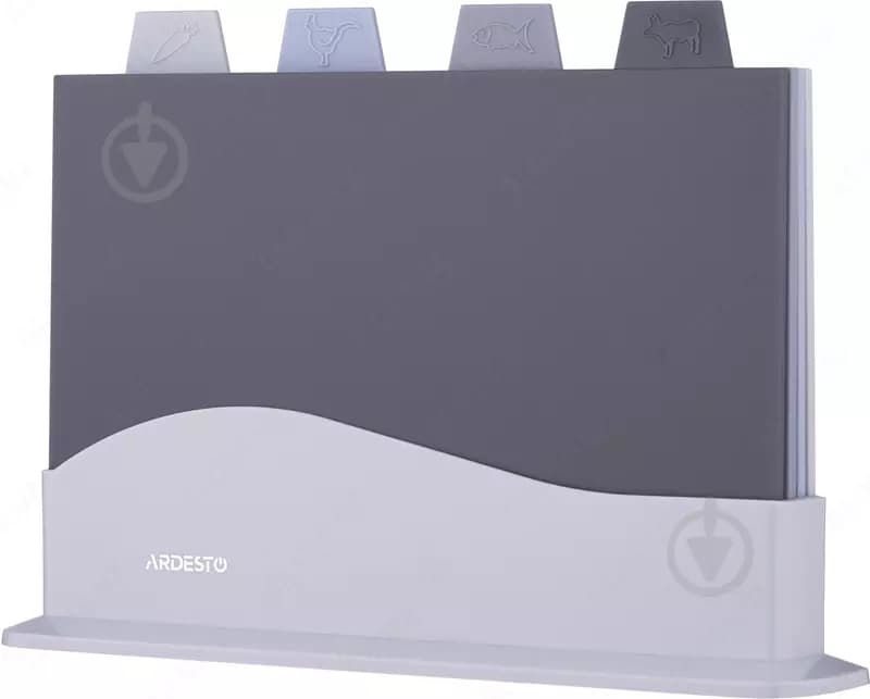 Набор досок кухонных на подставке Ardesto Fresh, 4шт, 23.8x33.8x7см, пластик — 1