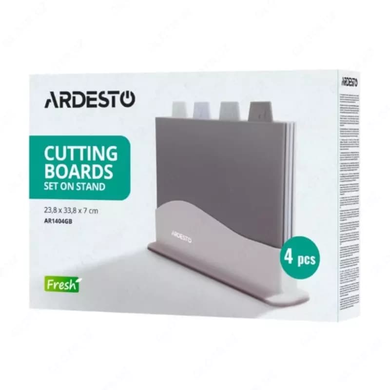 Набор досок кухонных на подставке Ardesto Fresh, 4шт, 23.8x33.8x7см, пластик — 3