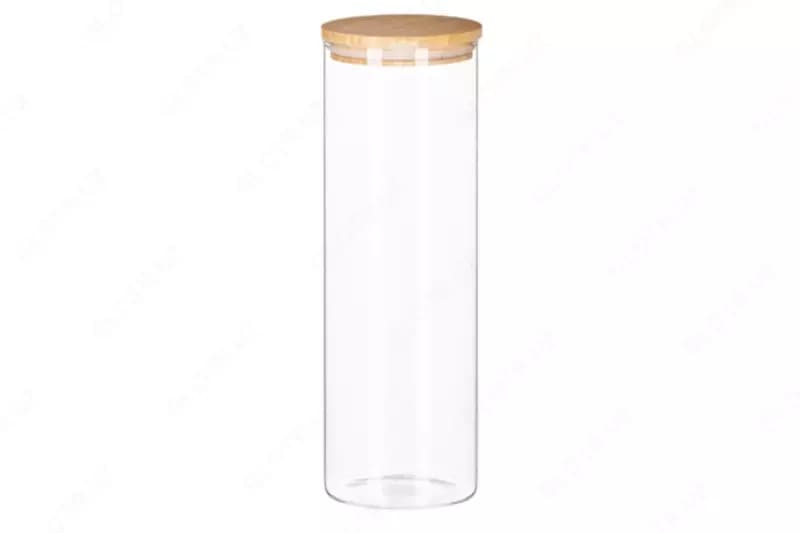 Банка для хранения Ardesto Fresh, круглая, 1300 мл, стекло, бамбук — 2