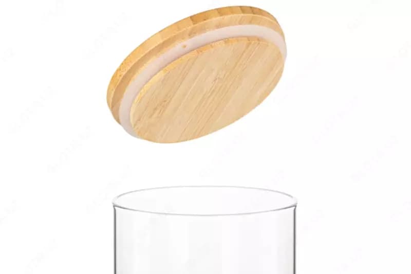 Банка для хранения Ardesto Fresh, круглая, 1300 мл, стекло, бамбук — 3