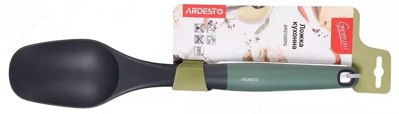 Половник Ardesto Gemini, серый/зеленый, нейлон, пластик с софт тач — 2