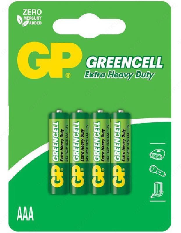 Батарейка GP GREENCELL 1.5V (R03) AAA 4*BL — 1
