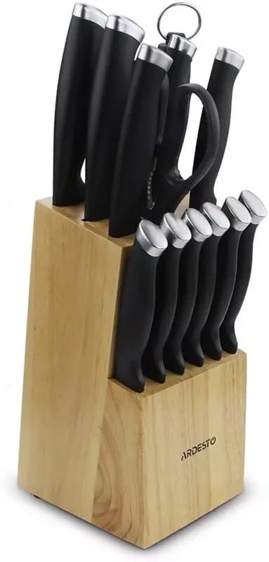 Набор ножей Ardesto Gemini Gourmet 14 пр., нерж.сталь, пластик, каучуковый блок — 2