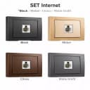 SET Internet — Black / Mebel / Choco / Matte Grafit розетка