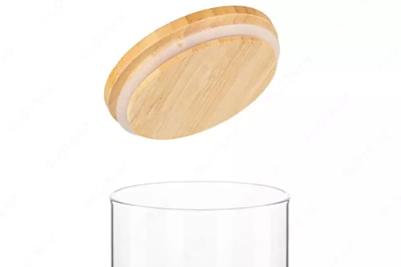 Банка для хранения Ardesto Fresh, круглая, 1000 мл, стекло, бамбук — 3