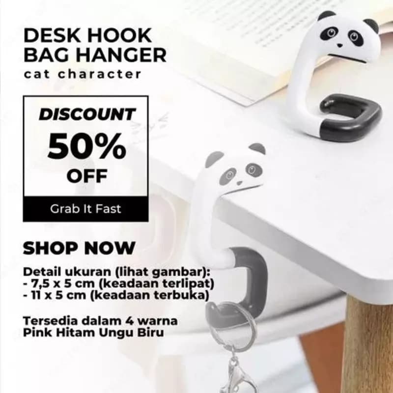 Портативная вешалка Bakku Hook & Bag Hanger для сумок — 3