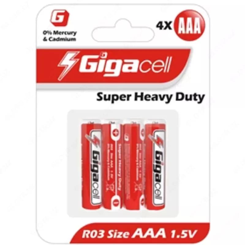 Батарейка ААА Gigacell Super Heavy Duty (LR03), 4 шт в блистере — 2