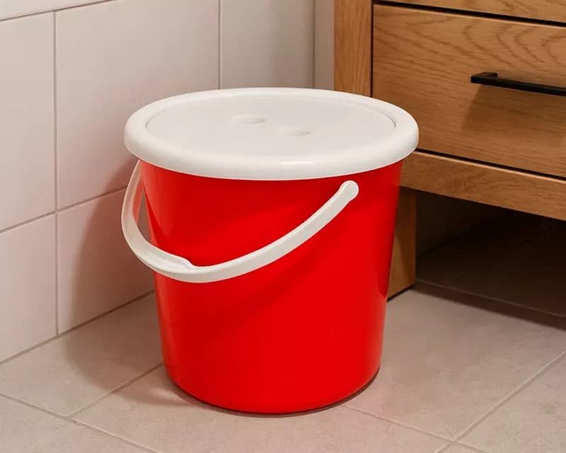Ведро с крышкой красное, 14л — 5