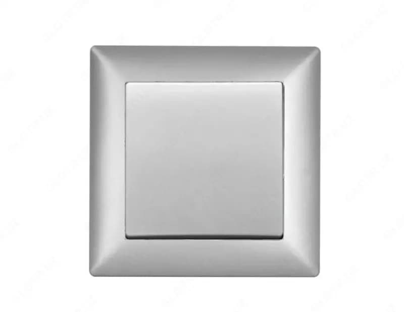 Выключатель (одноклавишный) ”Dusel” Rich, 10А, 210-250 В (Silver) — 1