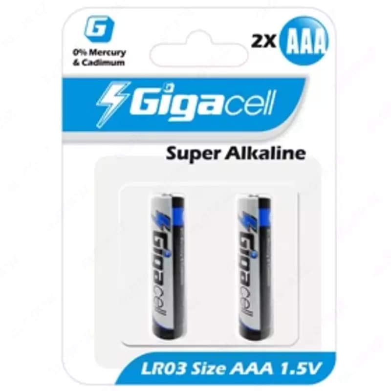 Батарейка ААА Gigacell Super alkaline (LR03), 2 шт в блистере — 1
