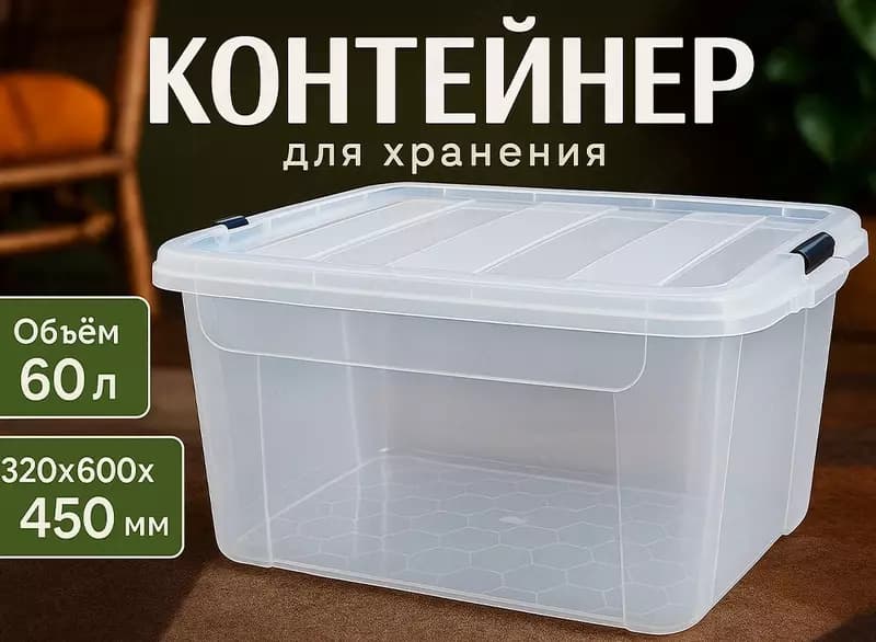 Контейнер белый, 60л — 1