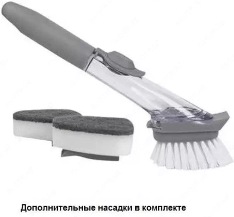 Щетка с дозатором моющего средства и сменными насадками — 1