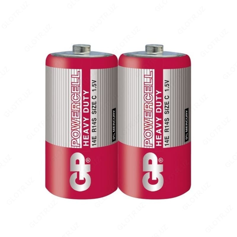 Батарейка GP POWERCELL 1.5V (R14) C 2*Целлофан — 1