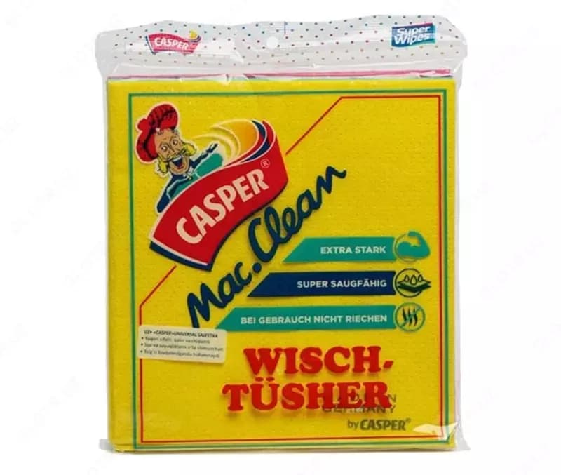 Универсальные салфетки (с перфорацией) ”Casper” Mac Clean, 30 х 30 см, 3 шт (Код - 386) Ассортимент — 1