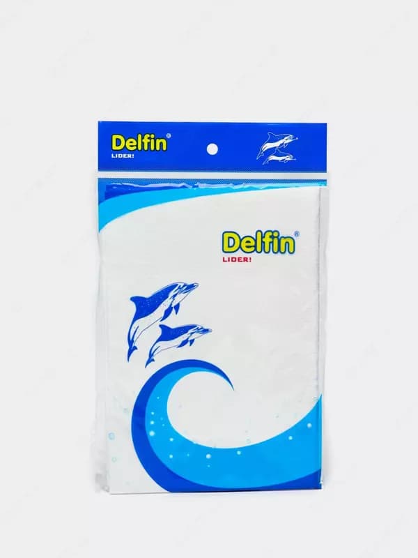 Универсальная салфетка (микрофибра 100%) ”Delfin” Lider, 50 х 35 см, белая (Код - 384) — 1
