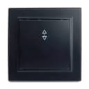 Выключатель реверсивный (одноклавишный) ”Dusel” Rich, 10А, 220-250 В (Black)