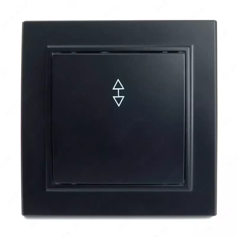 Выключатель реверсивный (одноклавишный) ”Dusel” Rich, 10А, 220-250 В (Black) — 1