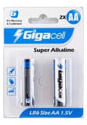 Батарейка АА Gigacell Super alkaline (LR6), 2 шт в блистере