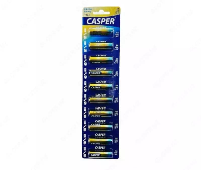 Упаковка батареек ”Casper” тип AА LR6, 1.5V, 10 шт, блистер (Код - 337) — 1