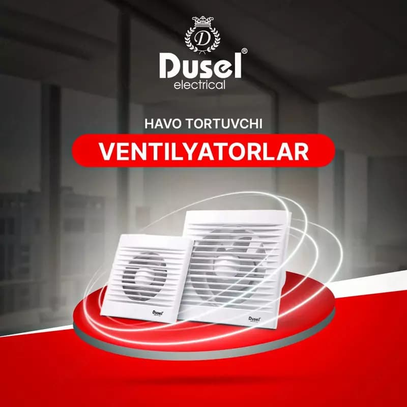 Вытяжной бытовой вентилятор (встраиваемый) ”Dusel” DV-100, 12W, IP20 (Silver) — 3