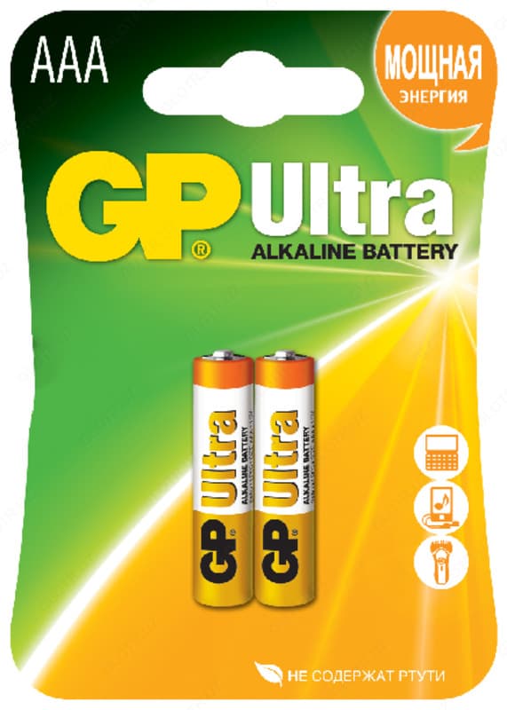 Батарейка GP ULTRA ALKALINE (LR03) 2*BL — 2