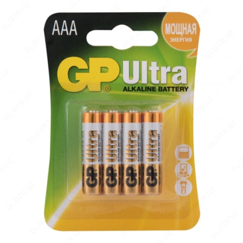 Батарейка GP ULTRA+ ALKALINE (LR03) 4*BL — 1