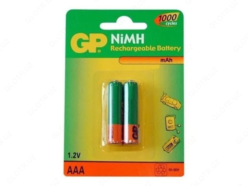 Аккумулятор GP NiMH 1.2V 1000mAh (R03) AAA ReCyko 2*BL — 1