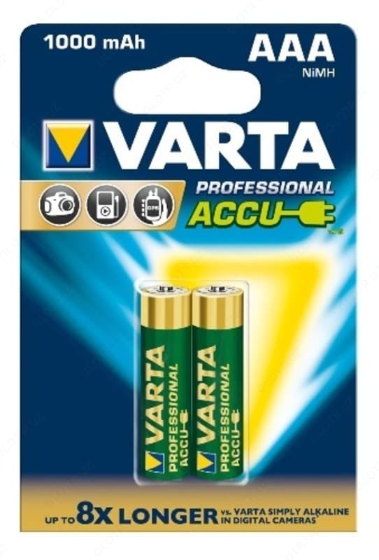 Аккумуляторы VARTA PROFESSIONAL ACCU AAA 1000mAh 5703, 2 шт. — 1