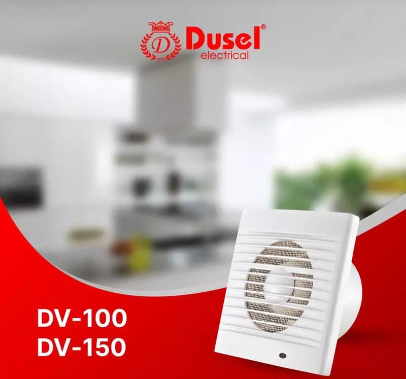 Вытяжной бытовой вентилятор (встраиваемый) ”Dusel” DV-100, 12W, IP20 (White) — 3