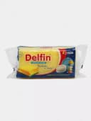 Универсальные двусторонние губки (профиль) ”Delfin”, поролон/абразив, 95х65 мм, 3 шт. (Код - 365) Ассортимент