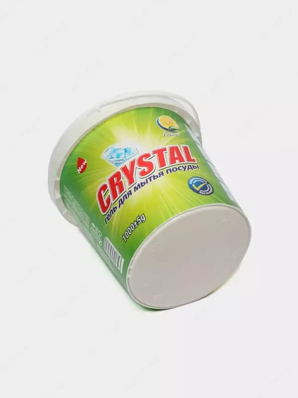 Гель для мытья посуды ”Crystal” Лимон, антижир, 1000 гр., уп. пласт. ведро (Код - 1306) — 3