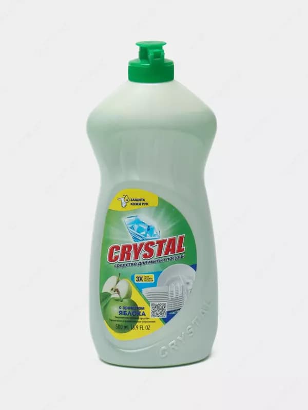 Гель для мытья посуды ”Crystal” Яблоко, антижир, 500 мл. (Код - 1302) — 1
