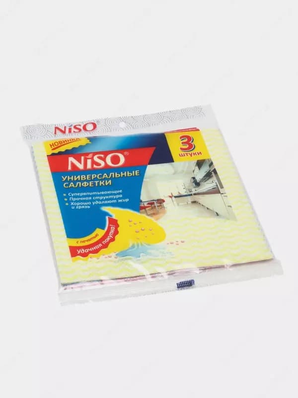 Универсальные салфетки (с печатью) ”Niso” Торнадо , 30 х 30 см, 3 шт (Код - 388) Ассортимент — 1